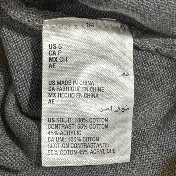 And Now This Mens Sweater Size Small Gray Green Striped Pullover Knit Collared - Picture 7 of 10